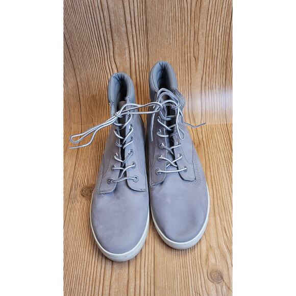 Timberland dausette gray leather high top womens shoes sneakers boots Size 10 - Picture 4 of 9